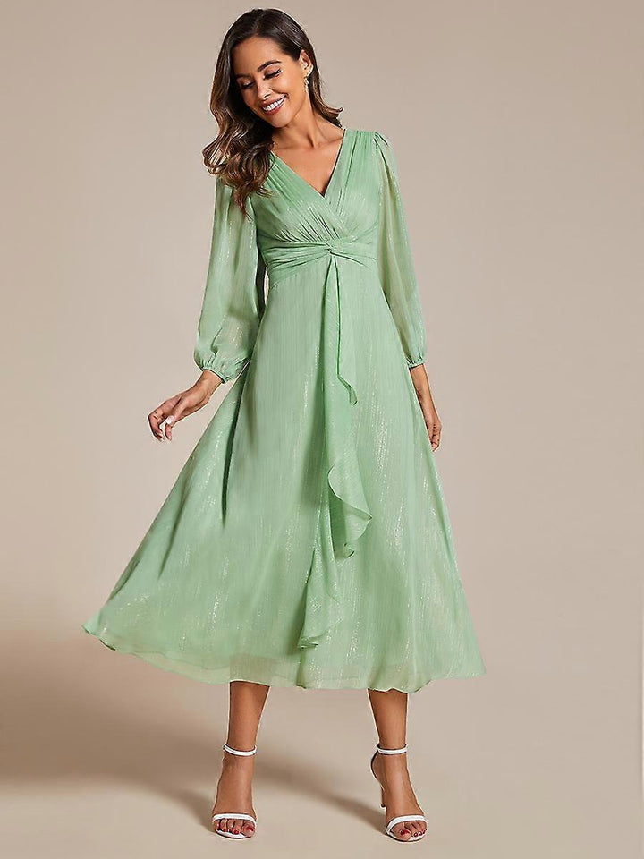 Lorena | Shimmer Chiffon Elegance Dress